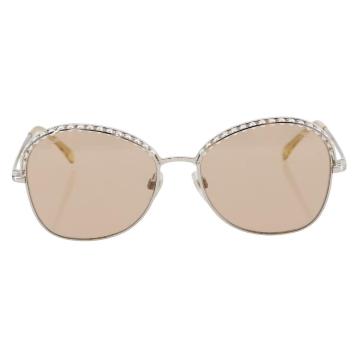 CHANEL Sunglasses metal Gold CC Auth 204788M