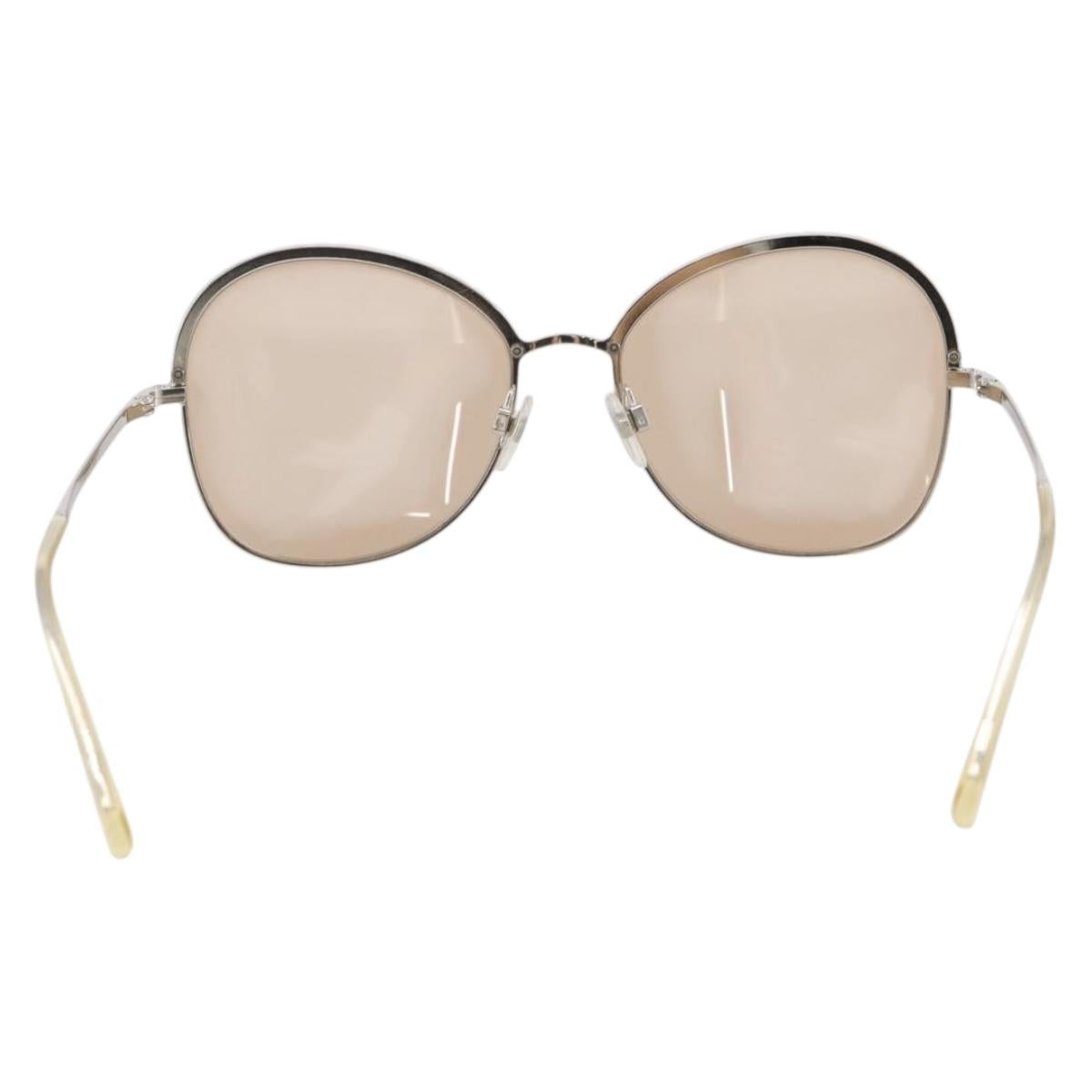 CHANEL Sunglasses metal Gold CC Auth 204788M