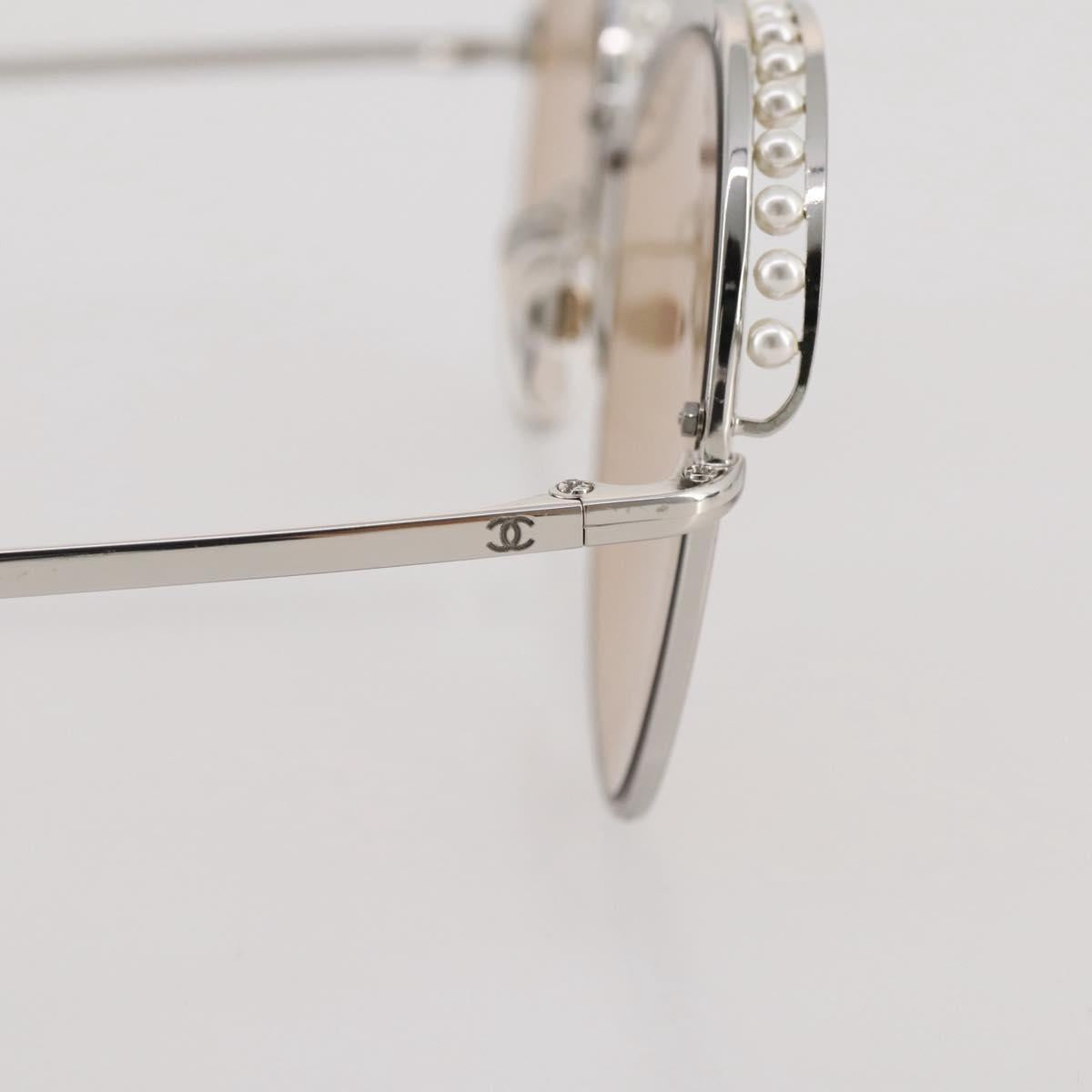 CHANEL Sunglasses metal Gold CC Auth 204788M