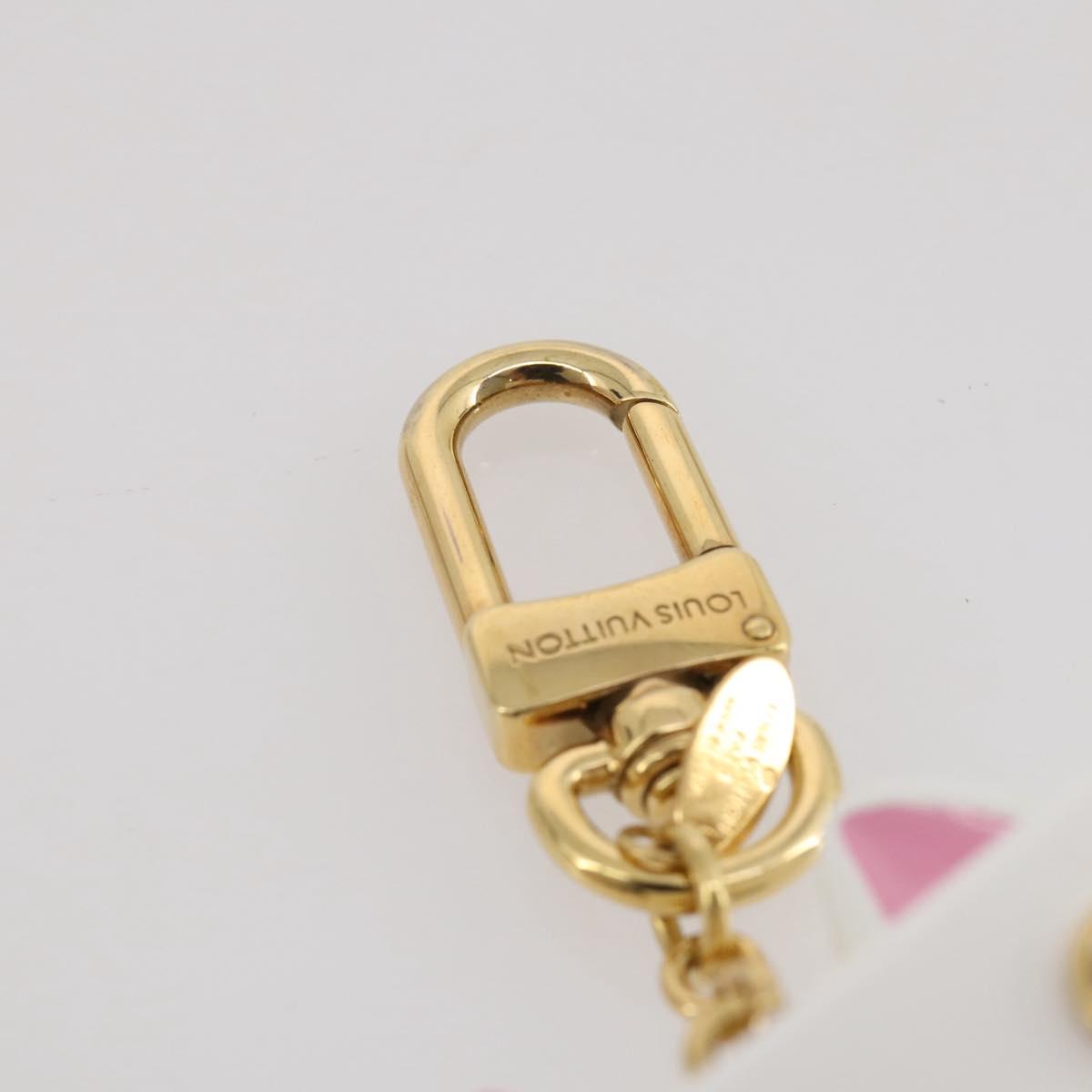 LOUIS VUITTON Bijoux Sackcat Trunk Key Holder metal White M00825 LV Auth 204789M