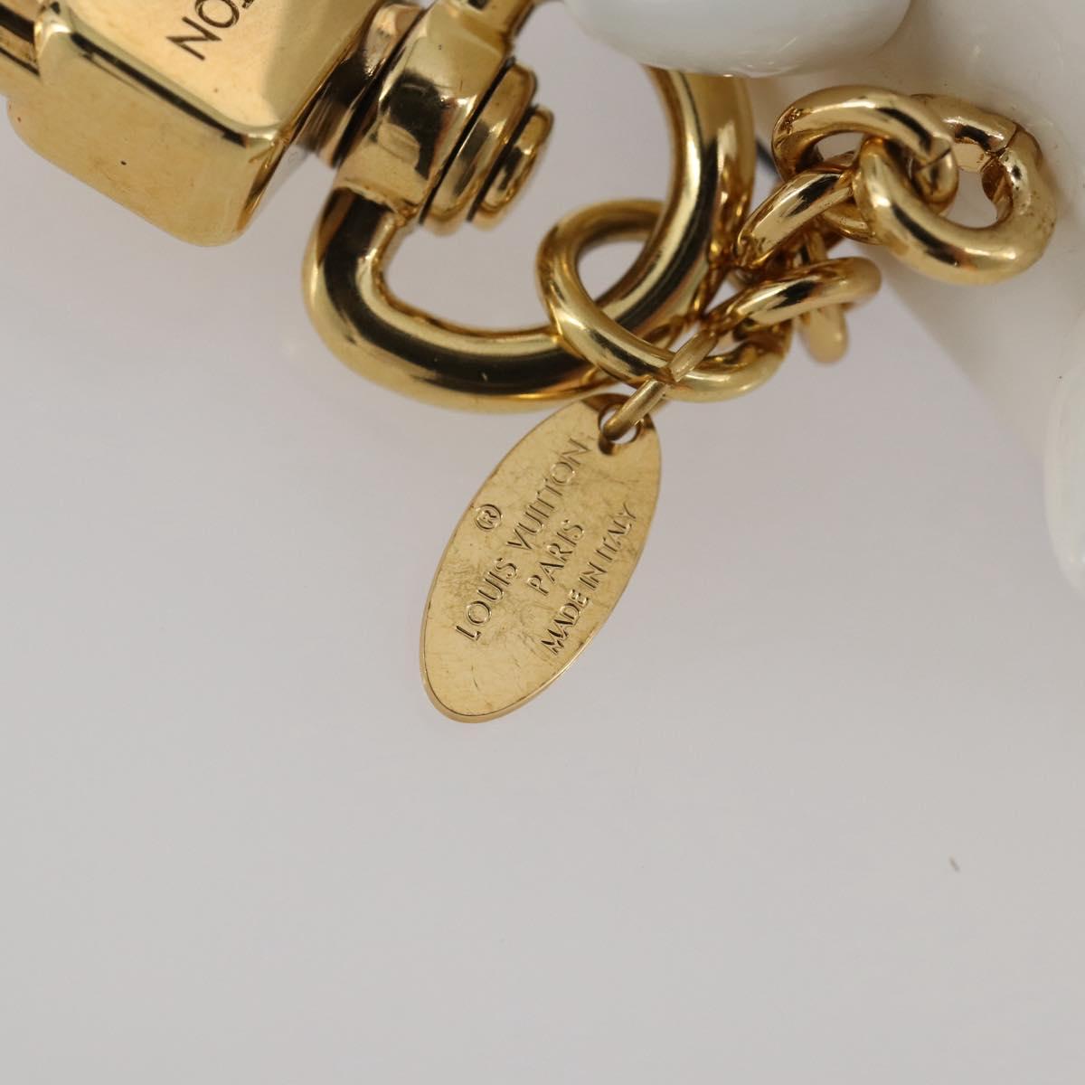 LOUIS VUITTON Bijoux Sackcat Trunk Key Holder metal White M00825 LV Auth 204789M