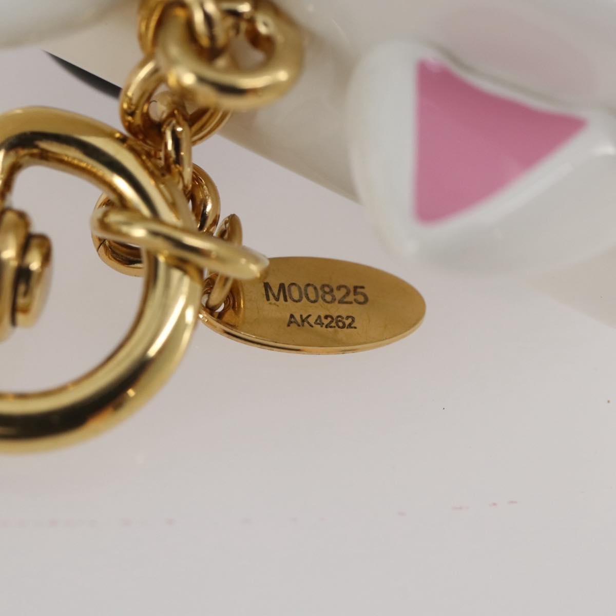LOUIS VUITTON Bijoux Sackcat Trunk Key Holder metal White M00825 LV Auth 204789M