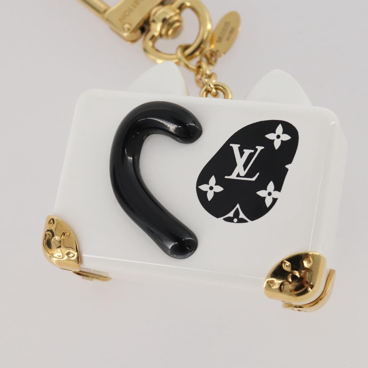 LOUIS VUITTON Bijoux Sackcat Trunk Key Holder metal White M00825 LV Auth 204789M