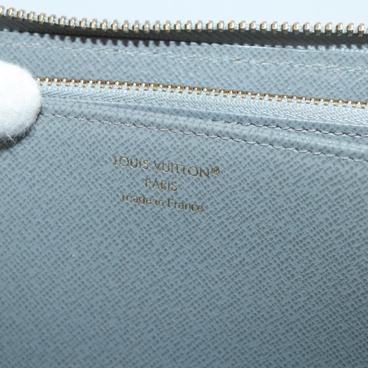 LOUIS VUITTON Monogram denim Zippy Wallet Wallet Gray M13214 LV Auth 204799M