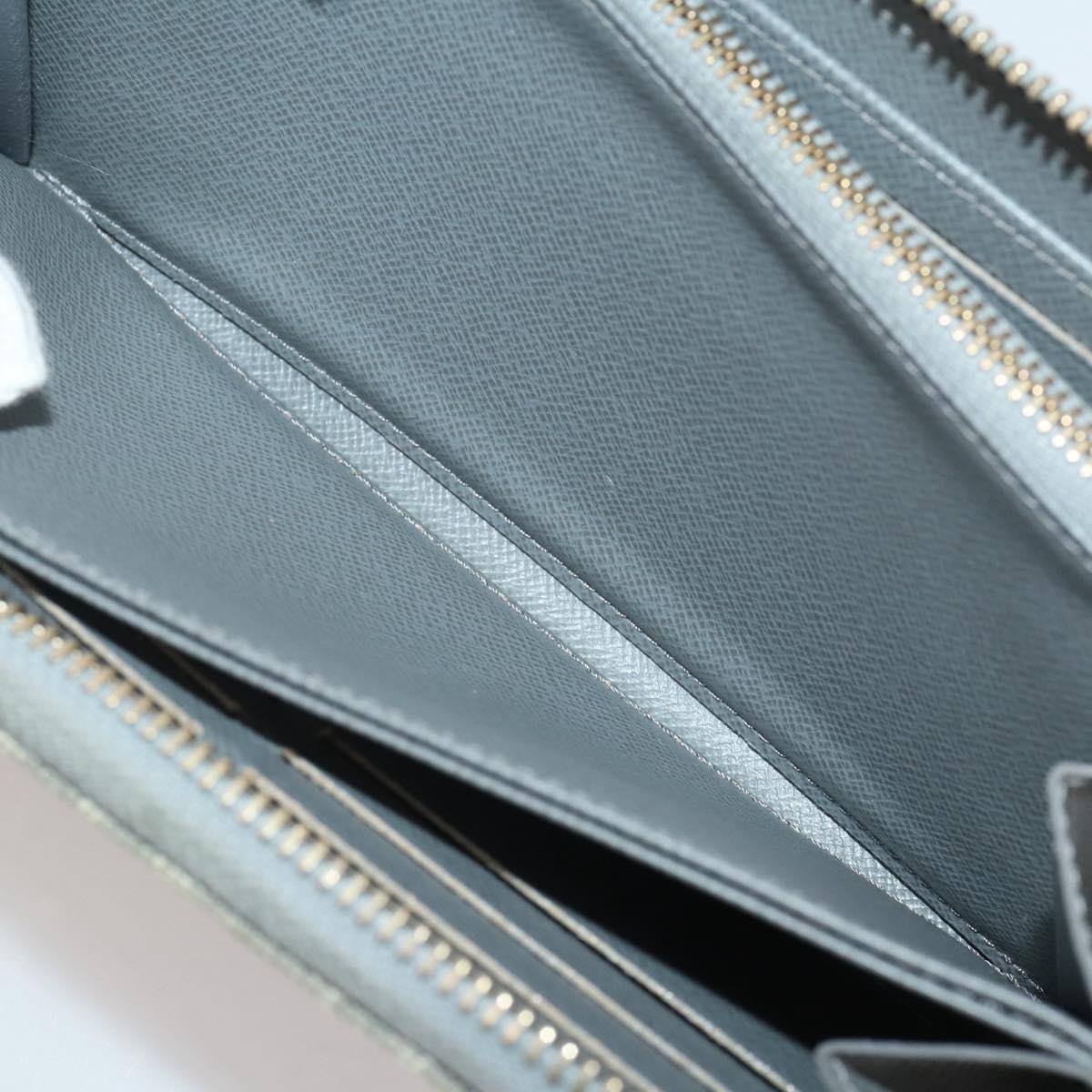 LOUIS VUITTON Monogram denim Zippy Wallet Wallet Gray M13214 LV Auth 204799M
