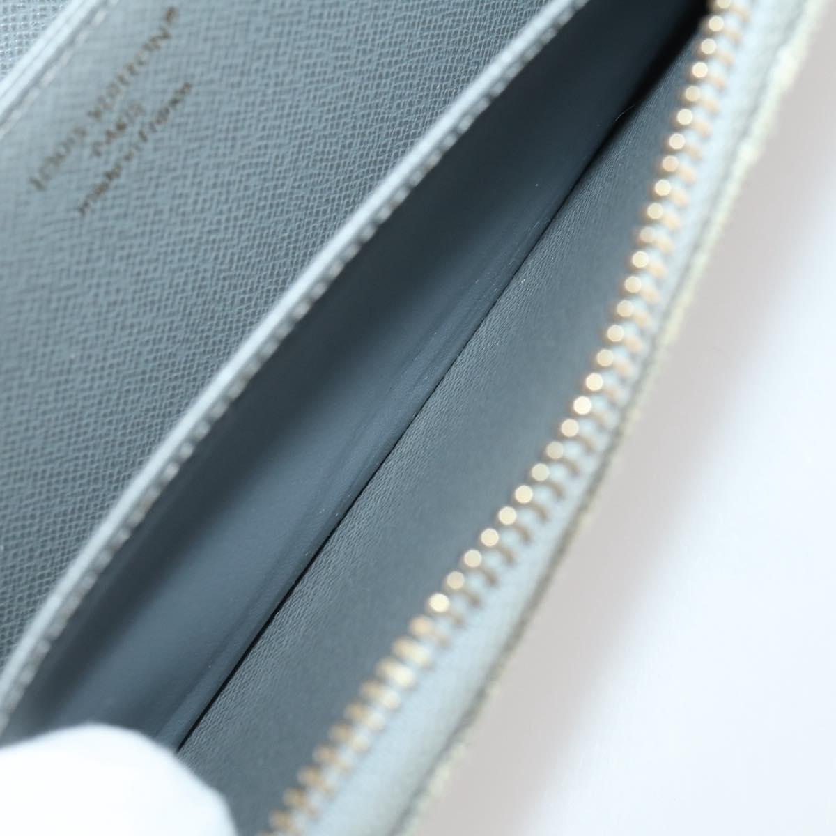 LOUIS VUITTON Monogram denim Zippy Wallet Wallet Gray M13214 LV Auth 204799M