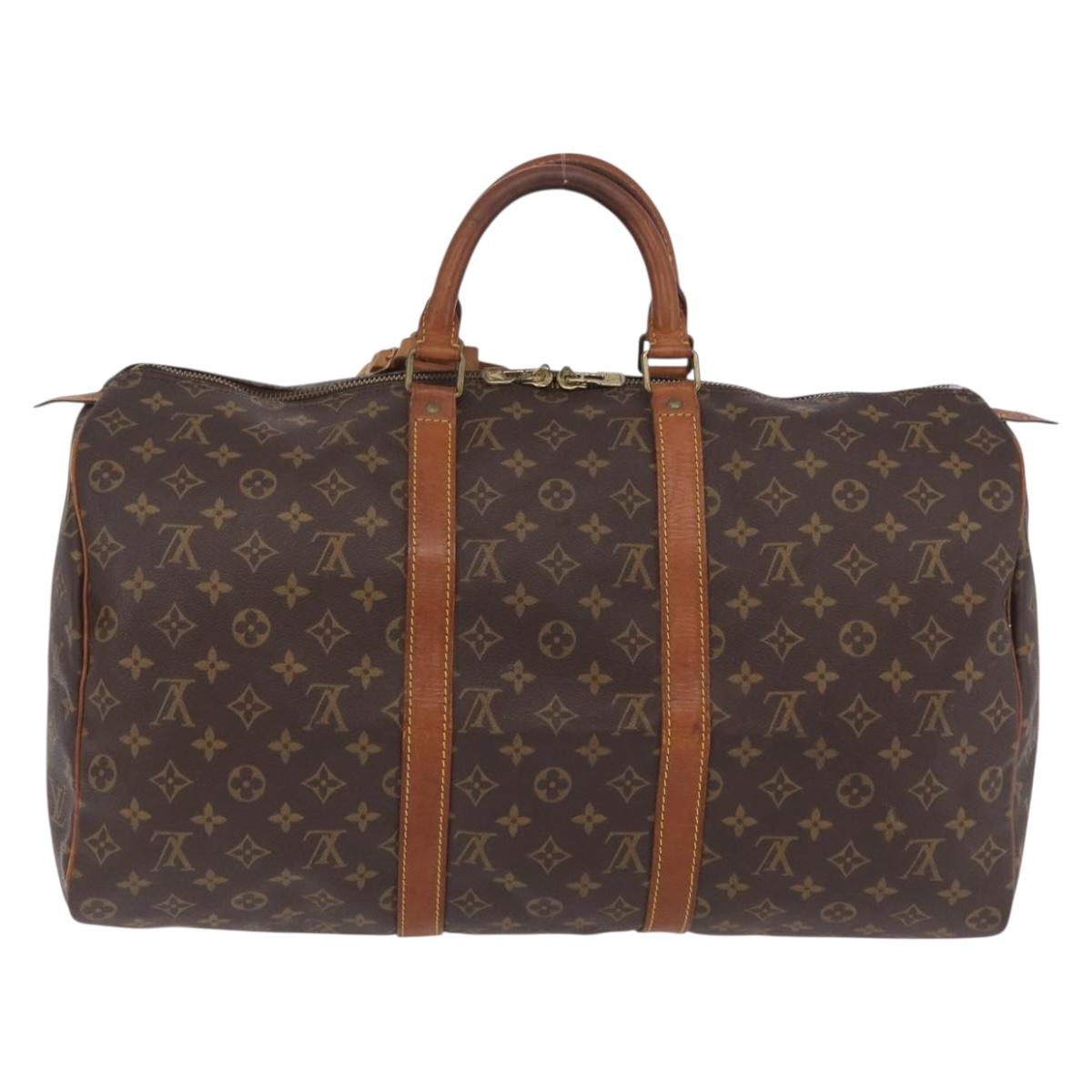 LOUIS VUITTON Monogram Keepall 50 Boston Bag M41426 LV Auth 204801A