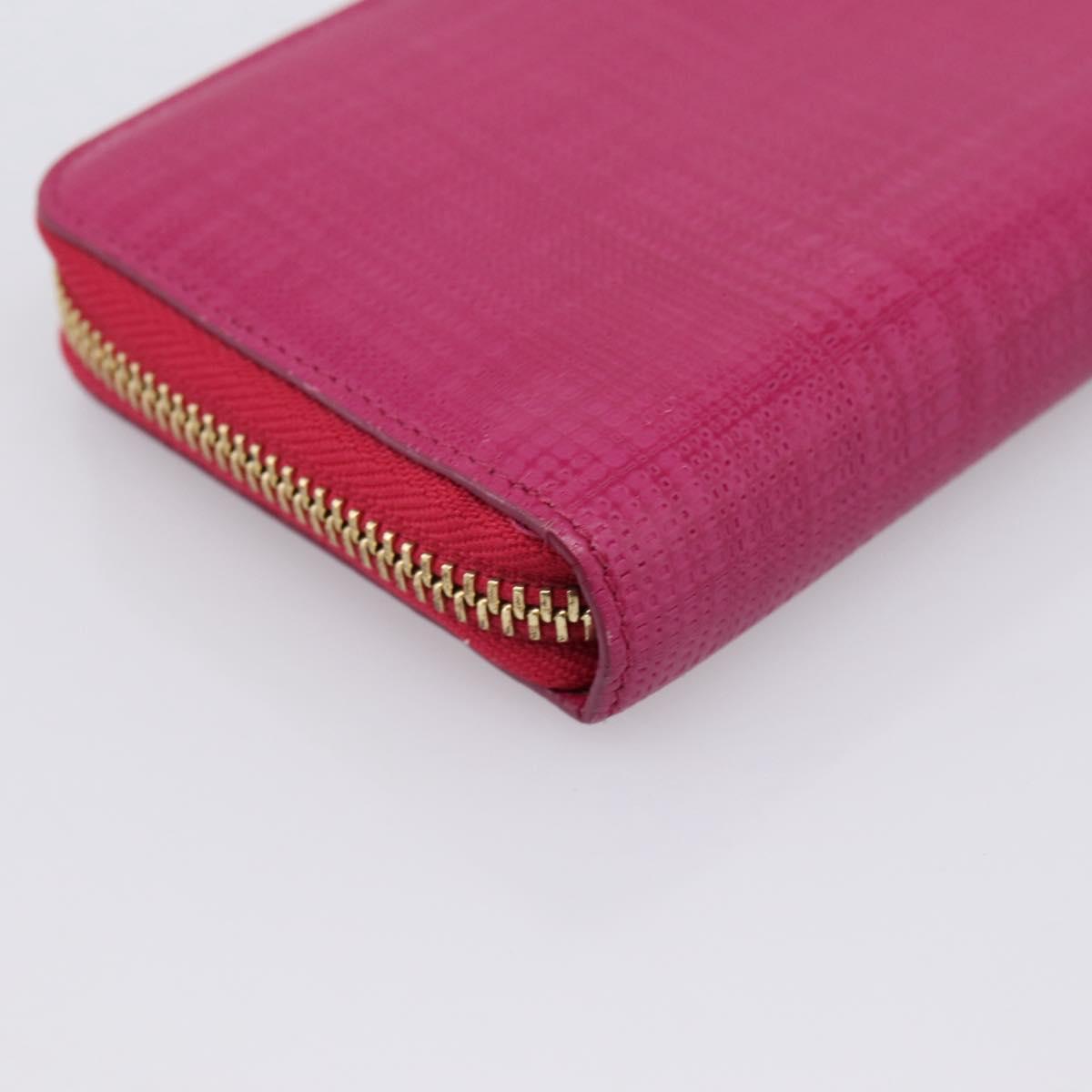 LOEWE Wallet Leather Pink Gold Auth 204802A