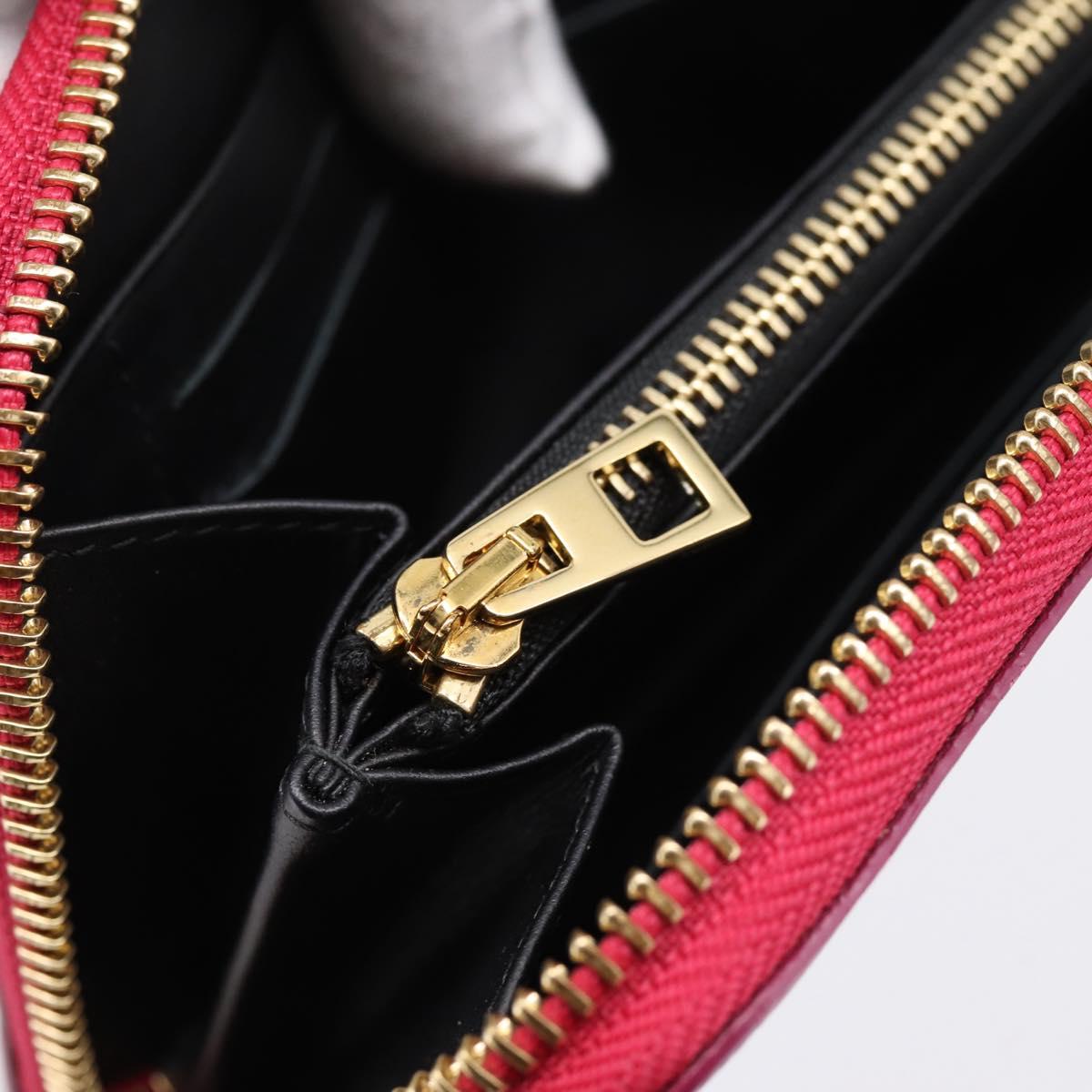 LOEWE Wallet Leather Pink Gold Auth 204802A