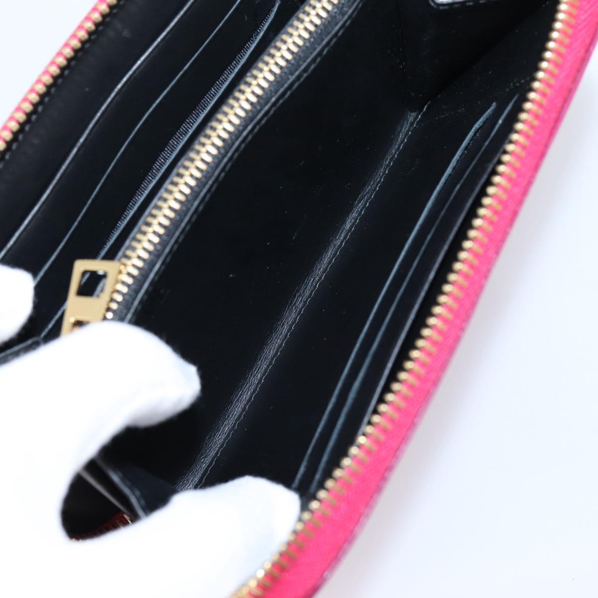 LOEWE Wallet Leather Pink Gold Auth 204802A