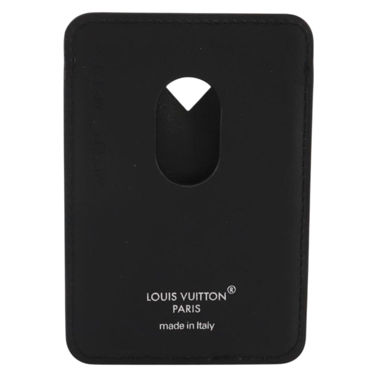 LOUIS VUITTON Monogram Eclipse Porte Cartes Magnet Card Case M12602 Auth 204803V