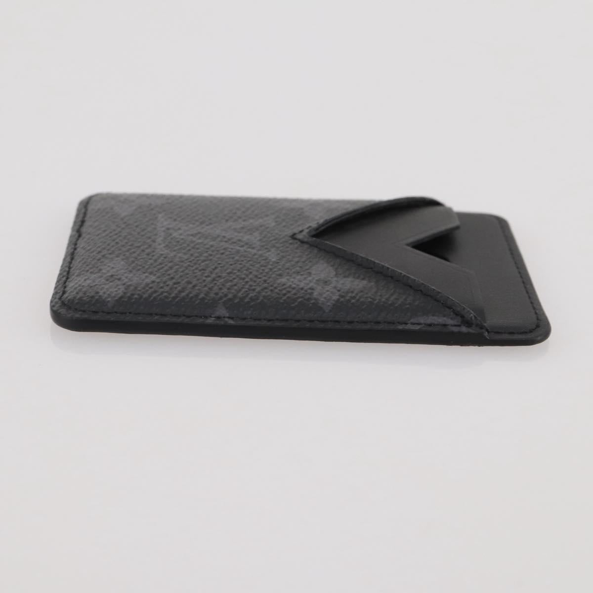 LOUIS VUITTON Monogram Eclipse Porte Cartes Magnet Card Case M12602 Auth 204803V