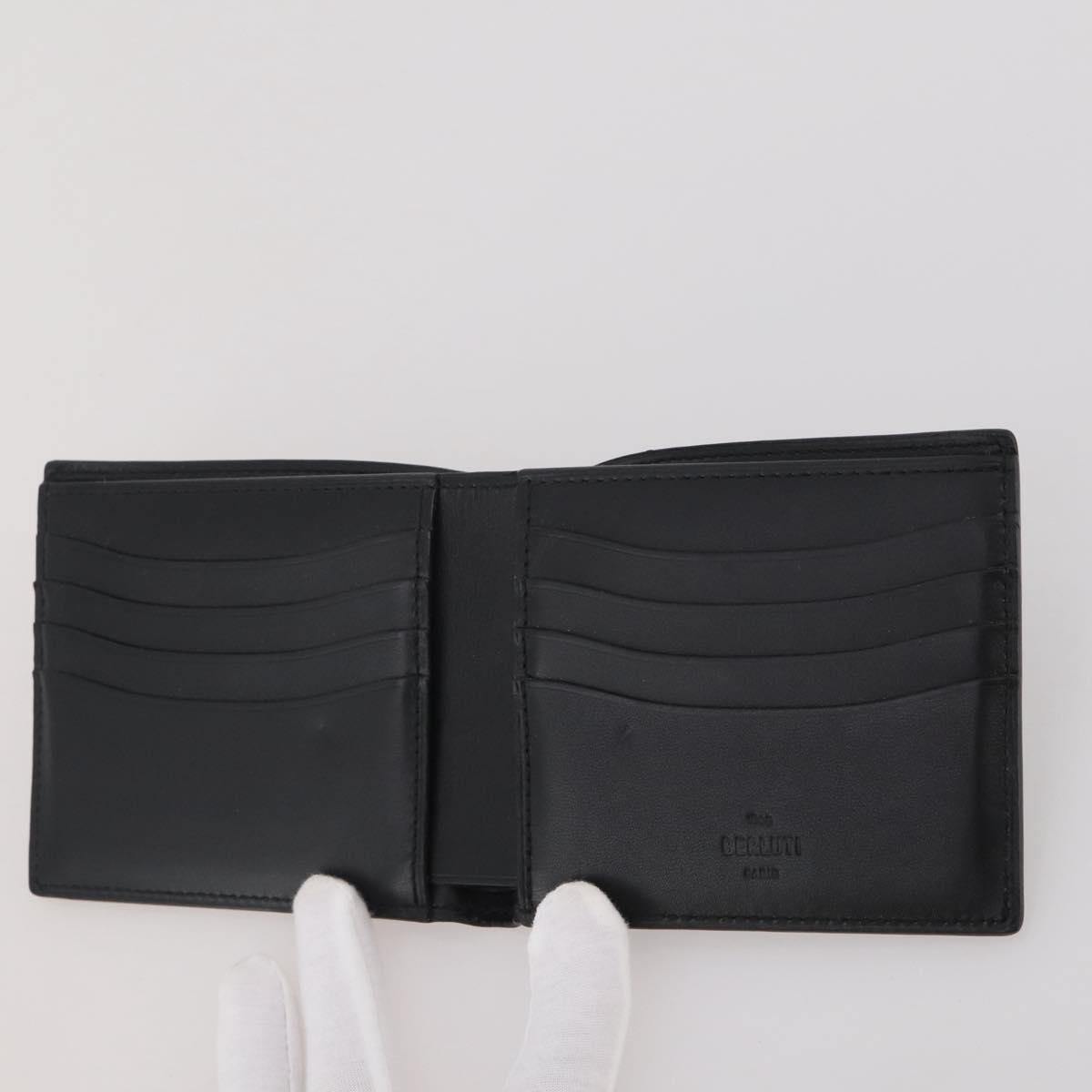 Berluti Wallet Leather Gray Auth 204806M