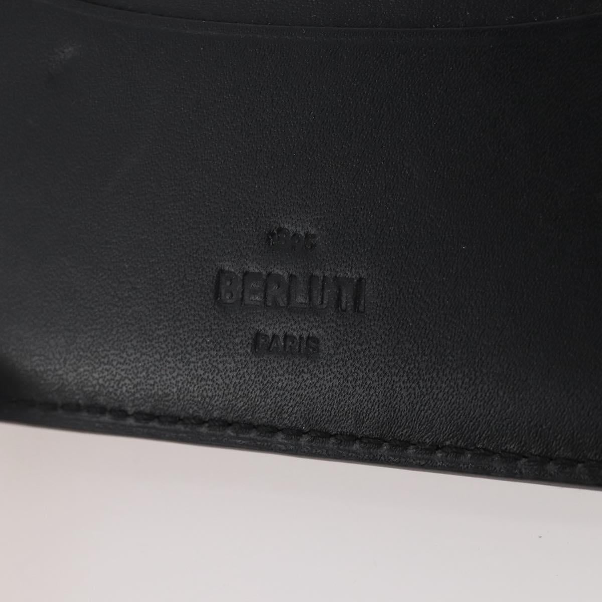 Berluti Wallet Leather Gray Auth 204806M