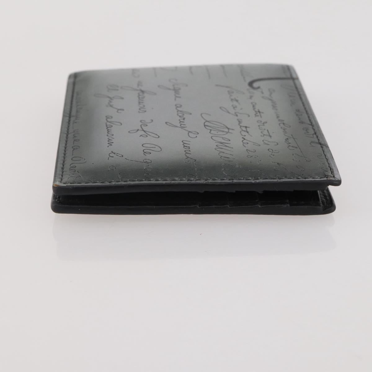 Berluti Wallet Leather Gray Auth 204806M