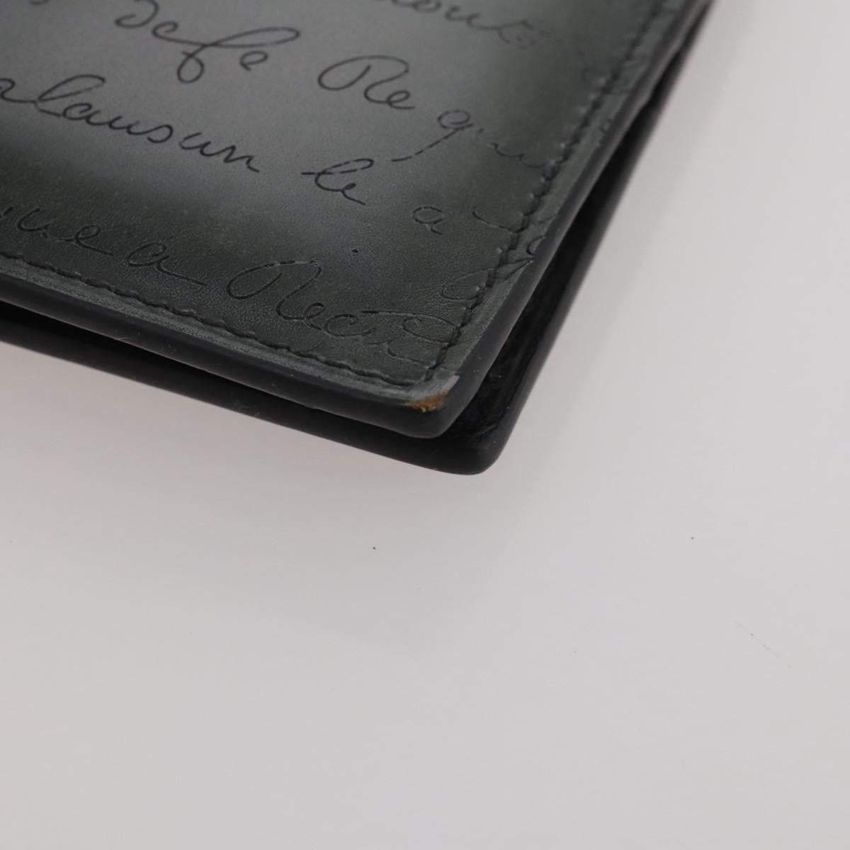 Berluti Wallet Leather Gray Auth 204806M