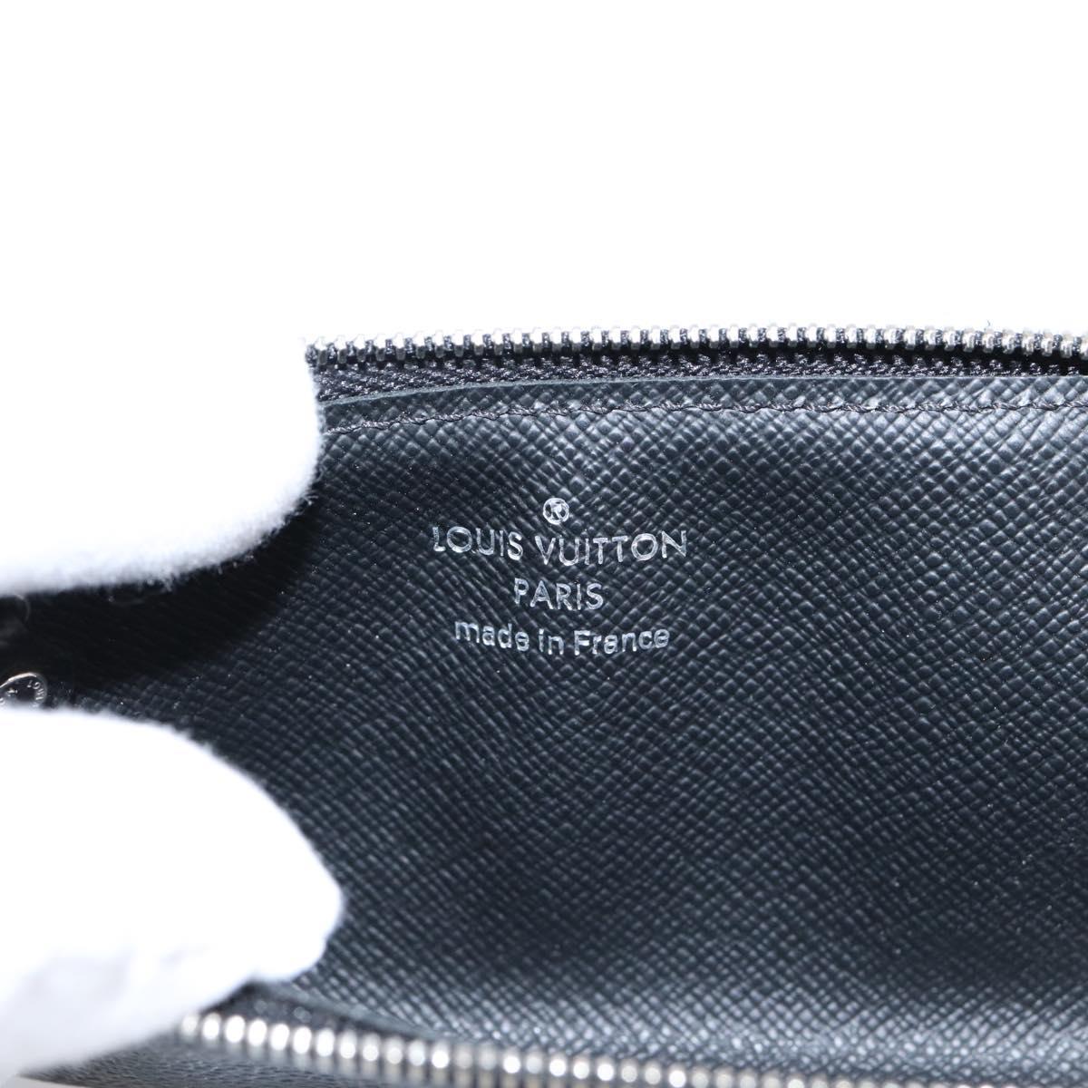 LOUIS VUITTON Damier Graphite Pochette Cles Coin Purse N60155 LV Auth 204807A