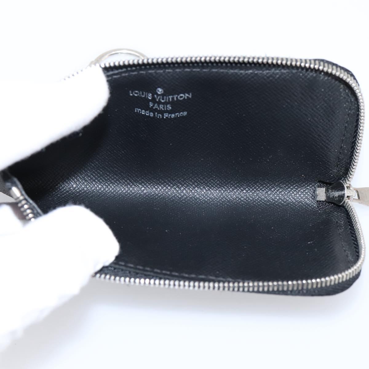LOUIS VUITTON Damier Graphite Pochette Cles Coin Purse N60155 LV Auth 204807A