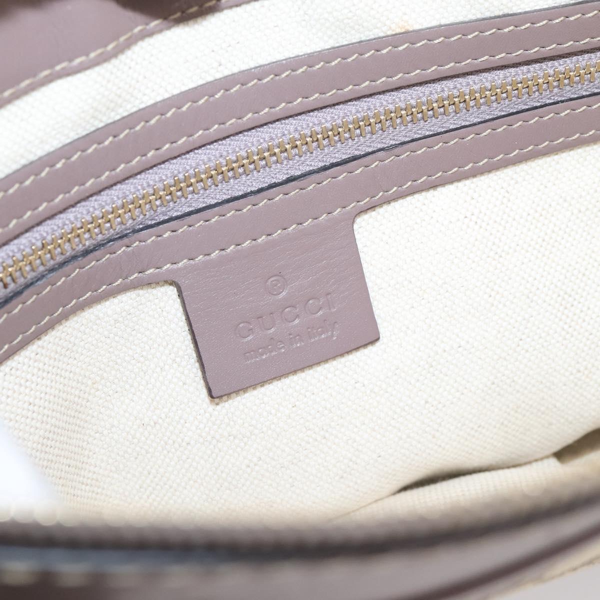 GUCCI GG Canvas Mayfair Shoulder Bag Beige Gold 257065 Auth 204812