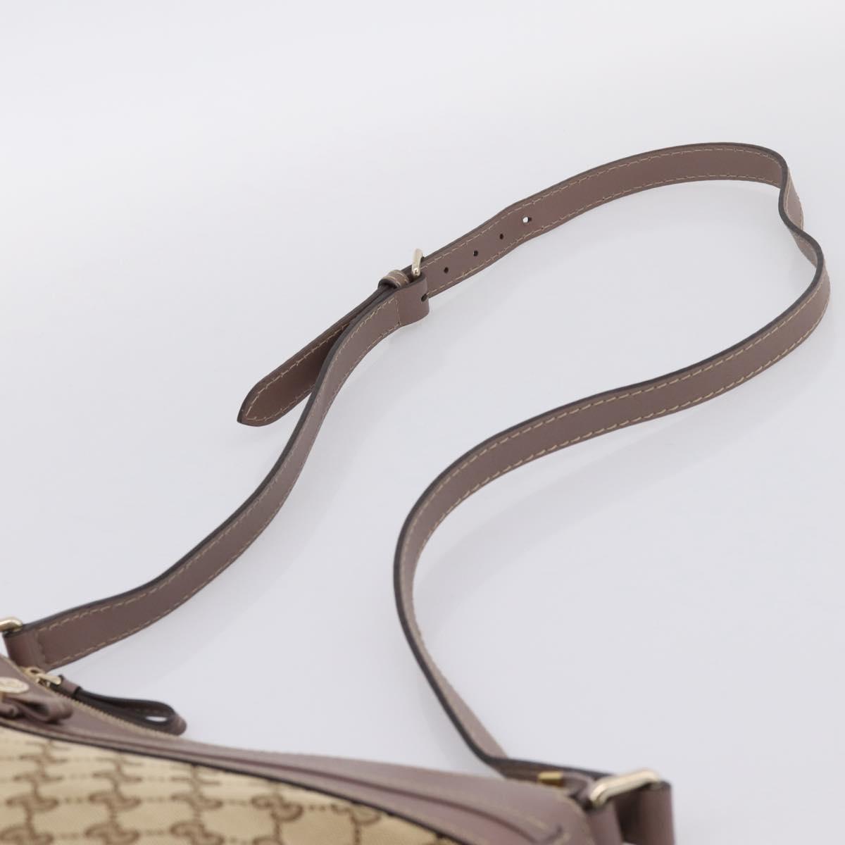 GUCCI GG Canvas Mayfair Shoulder Bag Beige Gold 257065 Auth 204812
