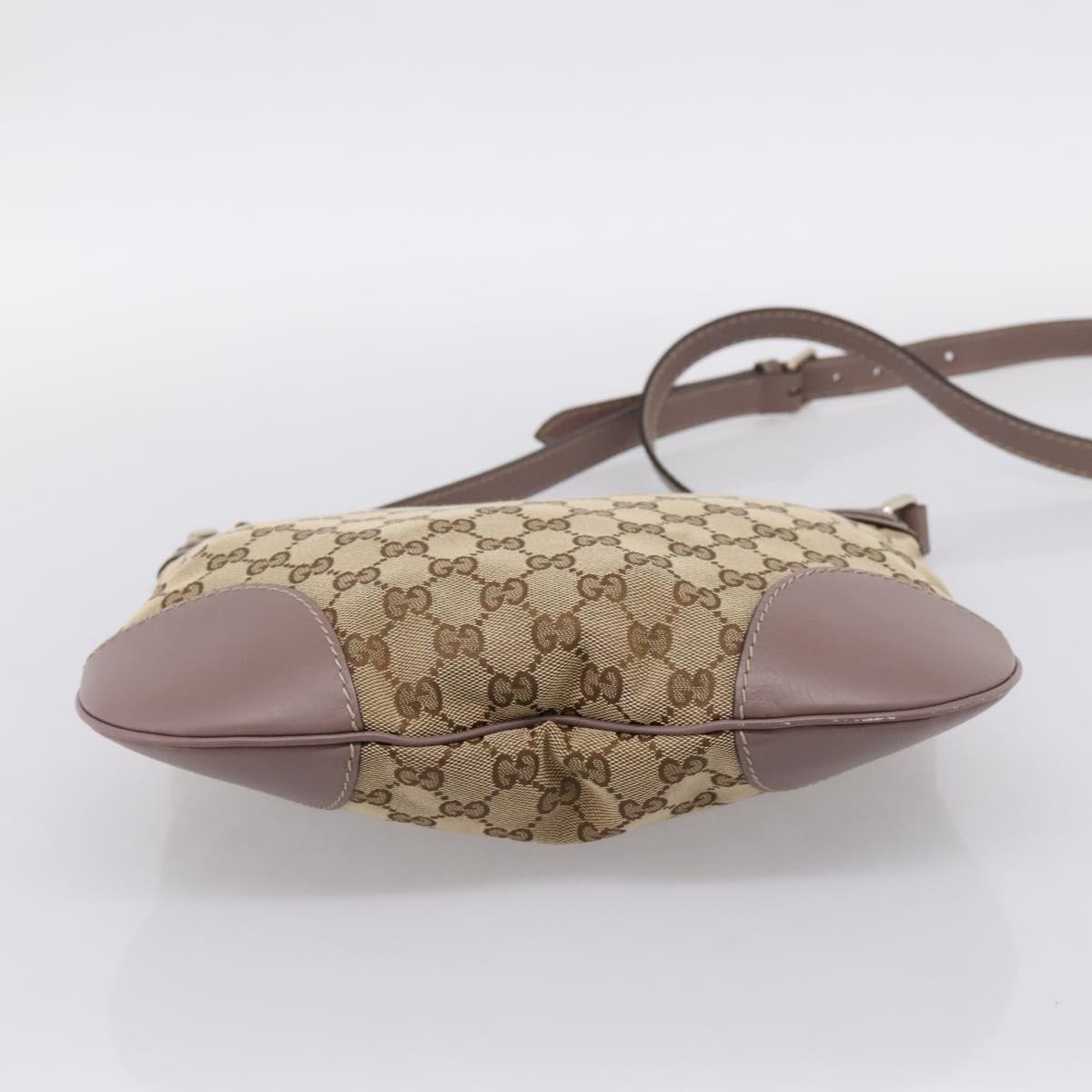 GUCCI GG Canvas Mayfair Shoulder Bag Beige Gold 257065 Auth 204812