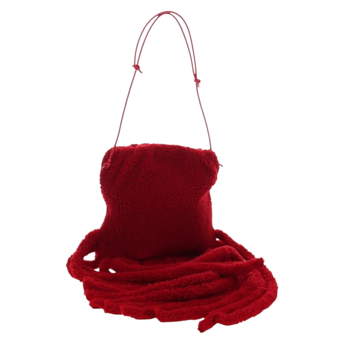 BOTTEGA VENETA Shoulder Bag Shearing Red Auth 204815M