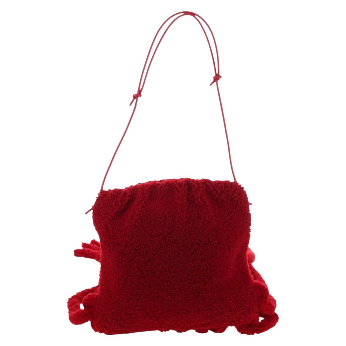 BOTTEGA VENETA Shoulder Bag Shearing Red Auth 204815M