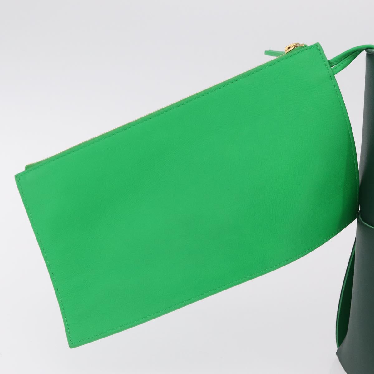 BOTTEGA VENETA MAXI INTRECCIATO Arco Tote Bag Green Auth 204817V