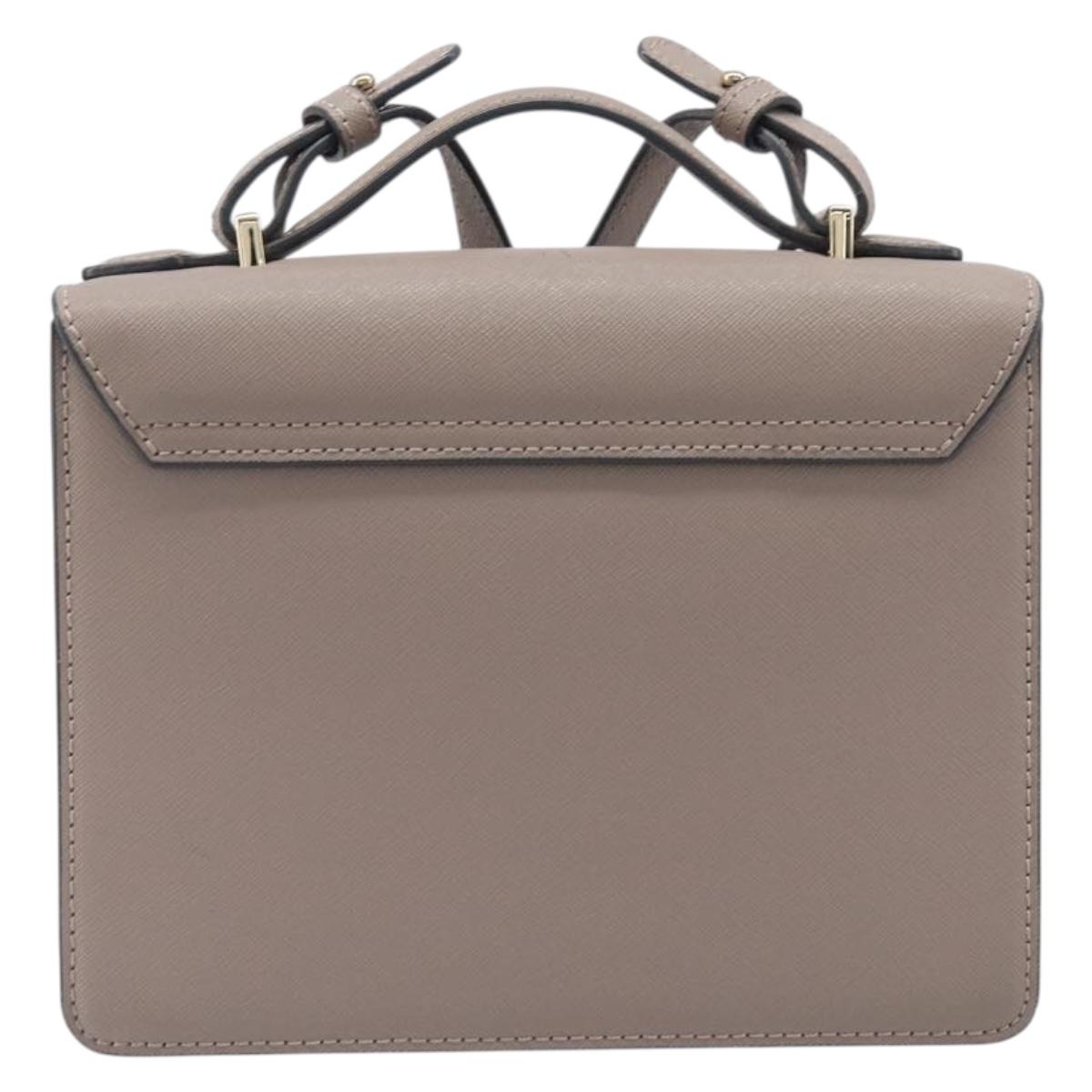 Vivienne Westwood Hand Bag Leather 2way Gray Gold Auth 204819V