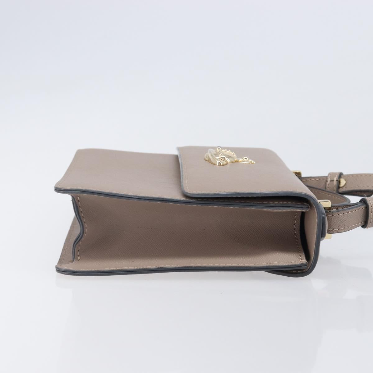 Vivienne Westwood Hand Bag Leather 2way Gray Gold Auth 204819V