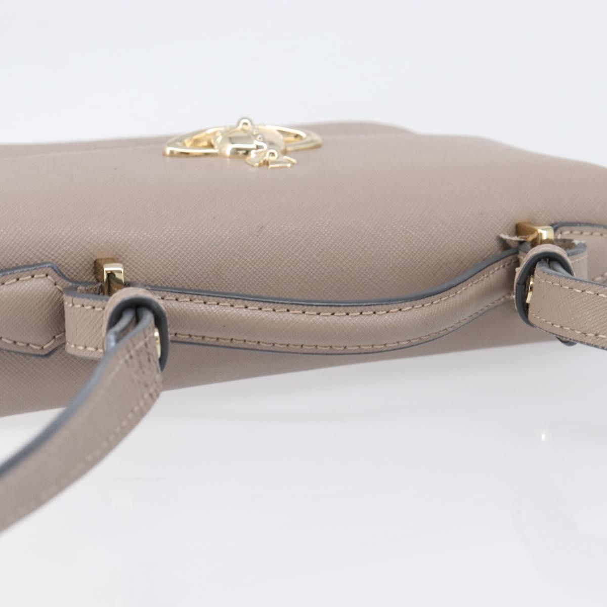 Vivienne Westwood Hand Bag Leather 2way Gray Gold Auth 204819V