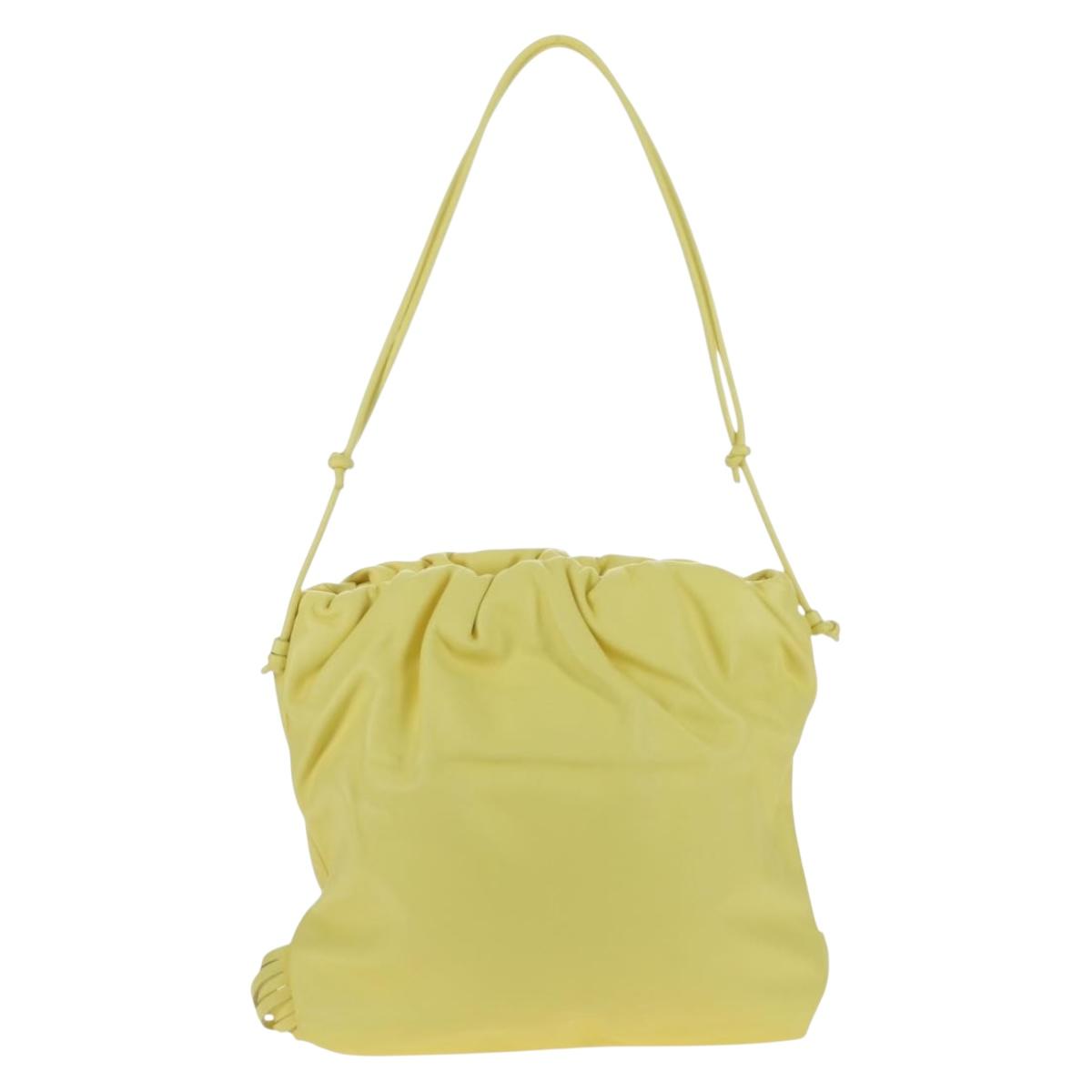 BOTTEGA VENETA Shoulder Bag Leather Yellow Auth 204821M