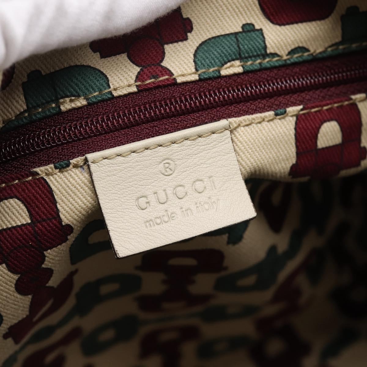 GUCCI GuccissimaGG Abbey Shoulder Bag Leather Ivory Gold 190525 Auth 204823V