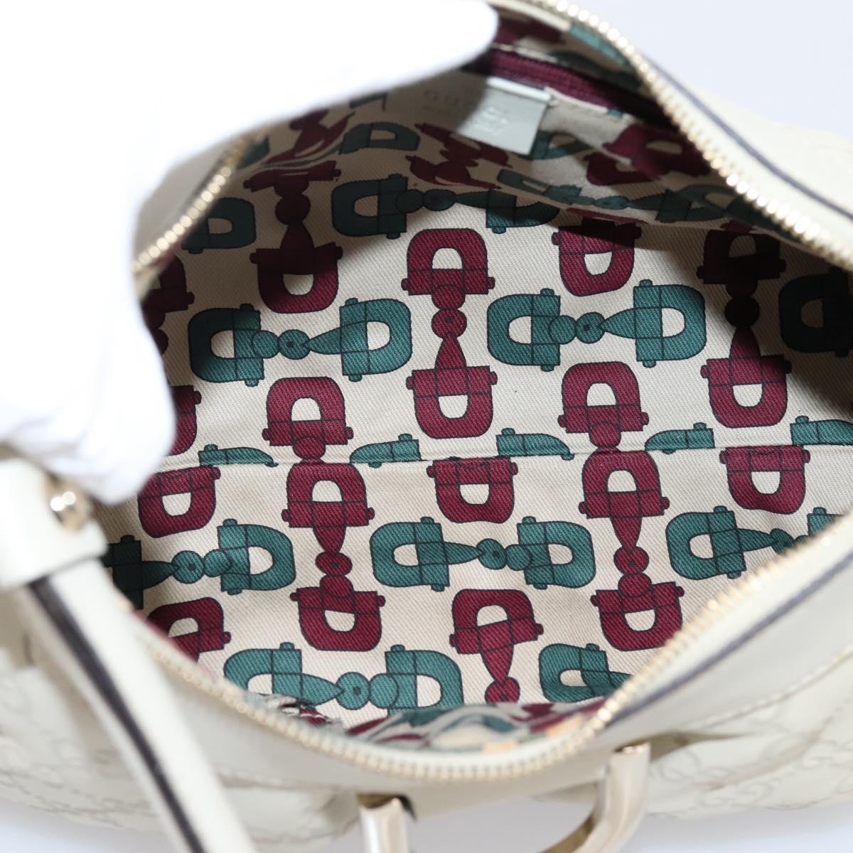 GUCCI GuccissimaGG Abbey Shoulder Bag Leather Ivory Gold 190525 Auth 204823V