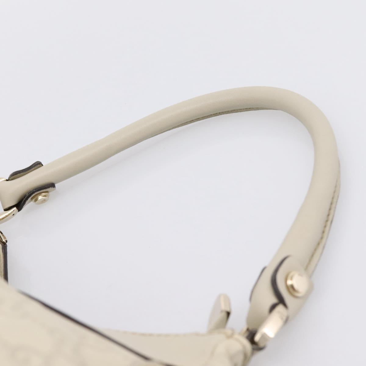 GUCCI GuccissimaGG Abbey Shoulder Bag Leather Ivory Gold 190525 Auth 204823V