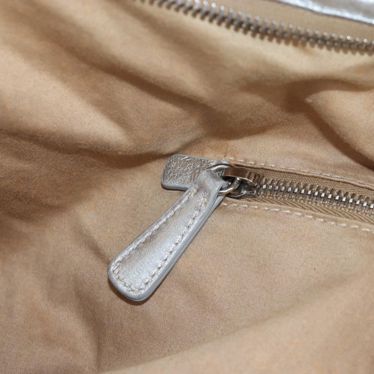 Miu Miu Hand Bag Leather 2way Silver Auth 204825A