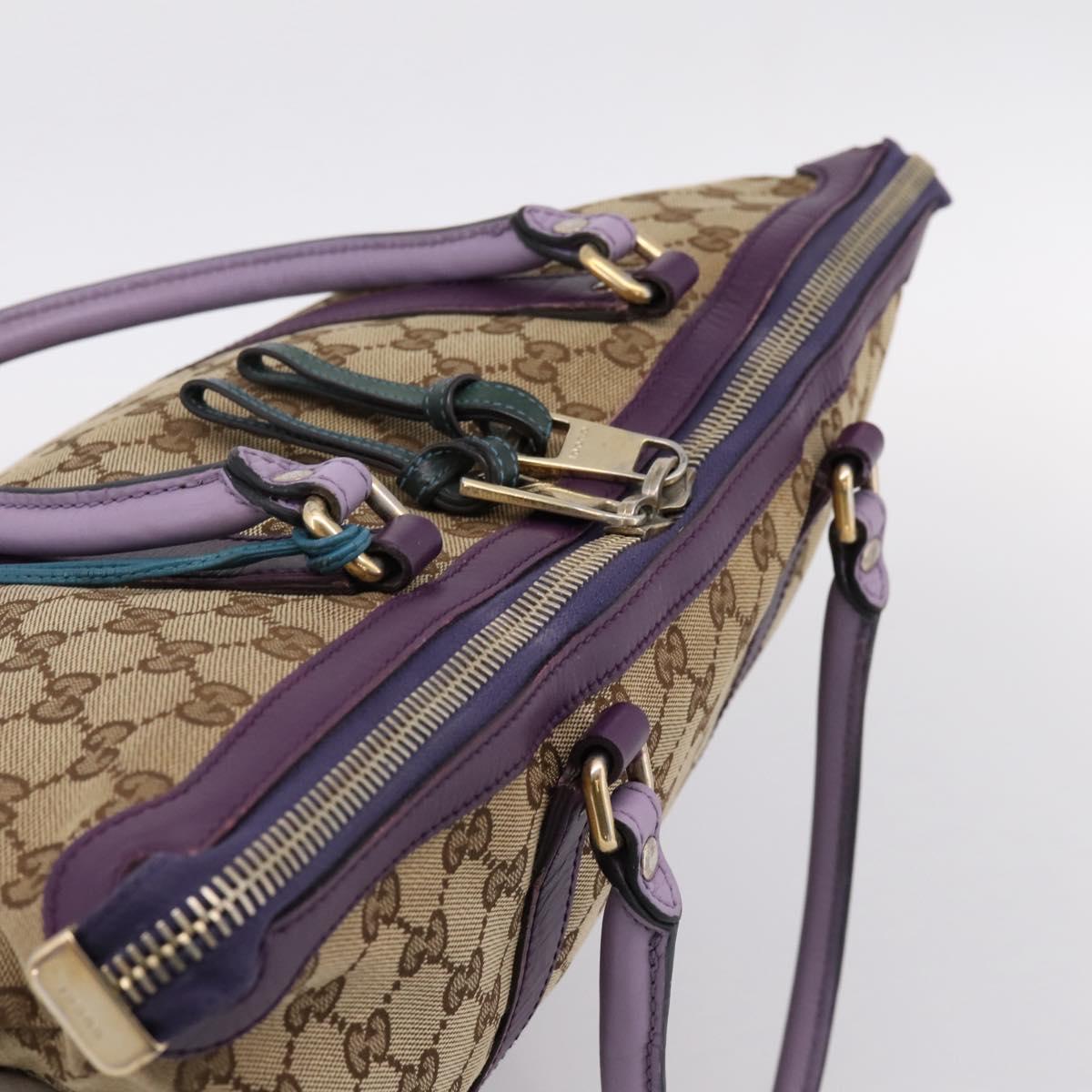 GUCCI GG Canvas Tote Bag Beige Gold 282325 Auth 204828