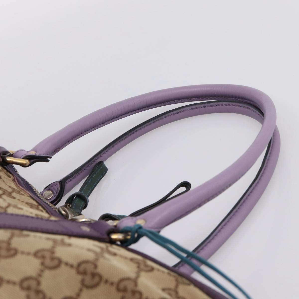 GUCCI GG Canvas Tote Bag Beige Gold 282325 Auth 204828
