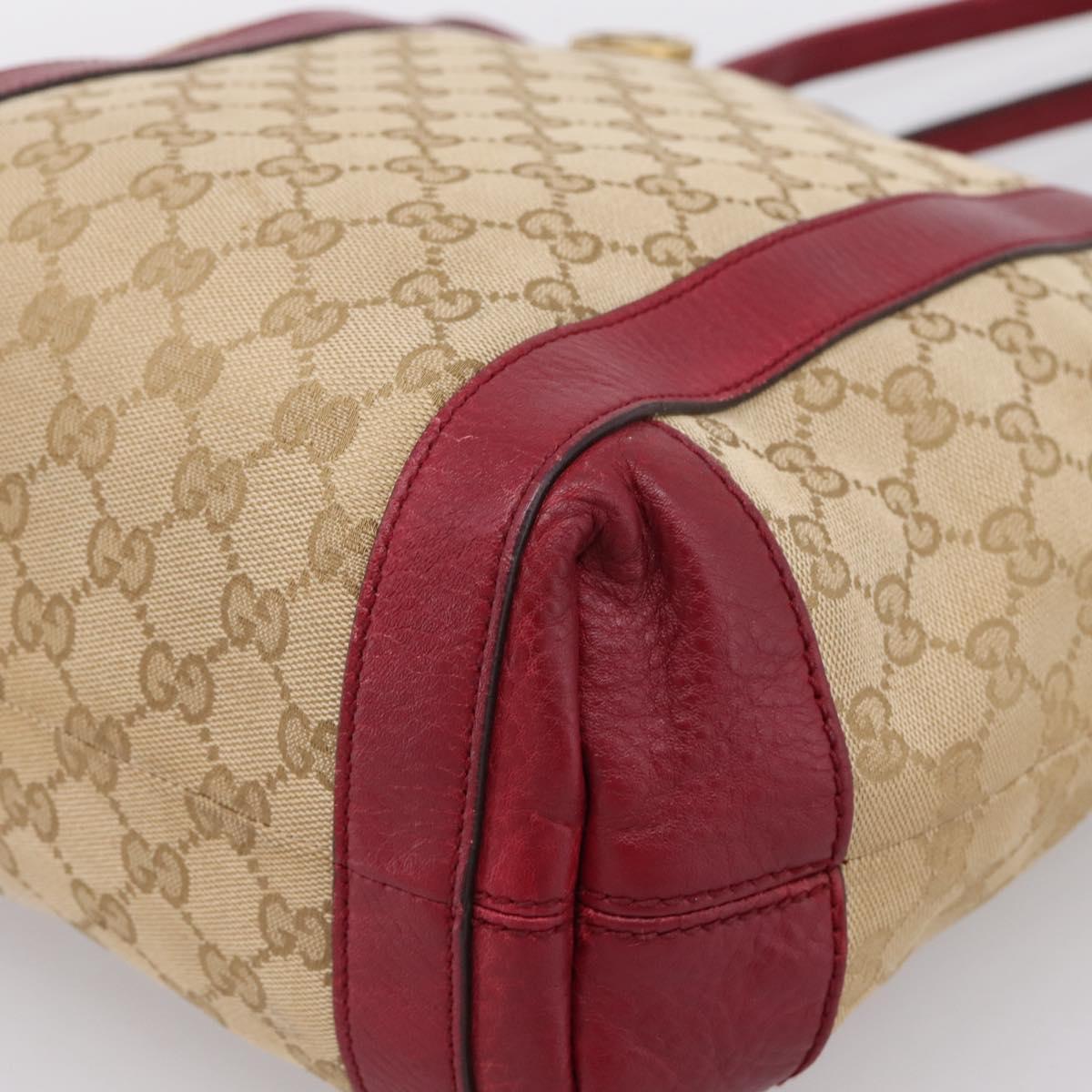 GUCCI GG Canvas Miss GG Tote Bag Beige Gold 342591 Auth 204831