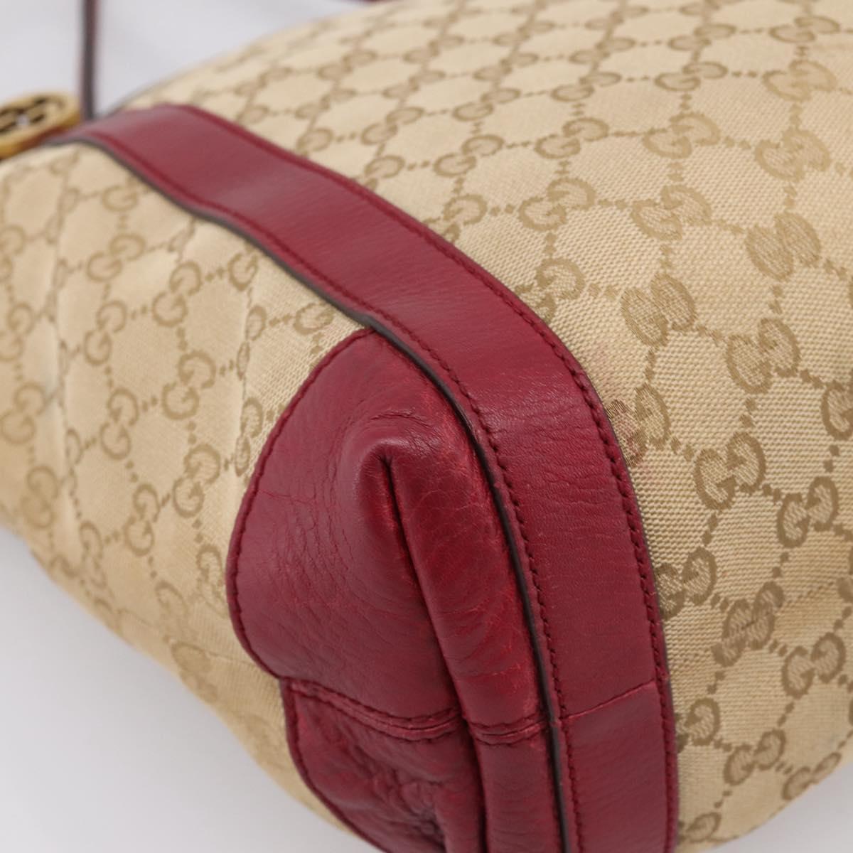 GUCCI GG Canvas Miss GG Tote Bag Beige Gold 342591 Auth 204831