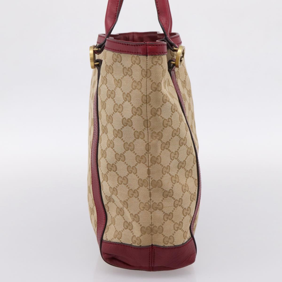 GUCCI GG Canvas Miss GG Tote Bag Beige Gold 342591 Auth 204831
