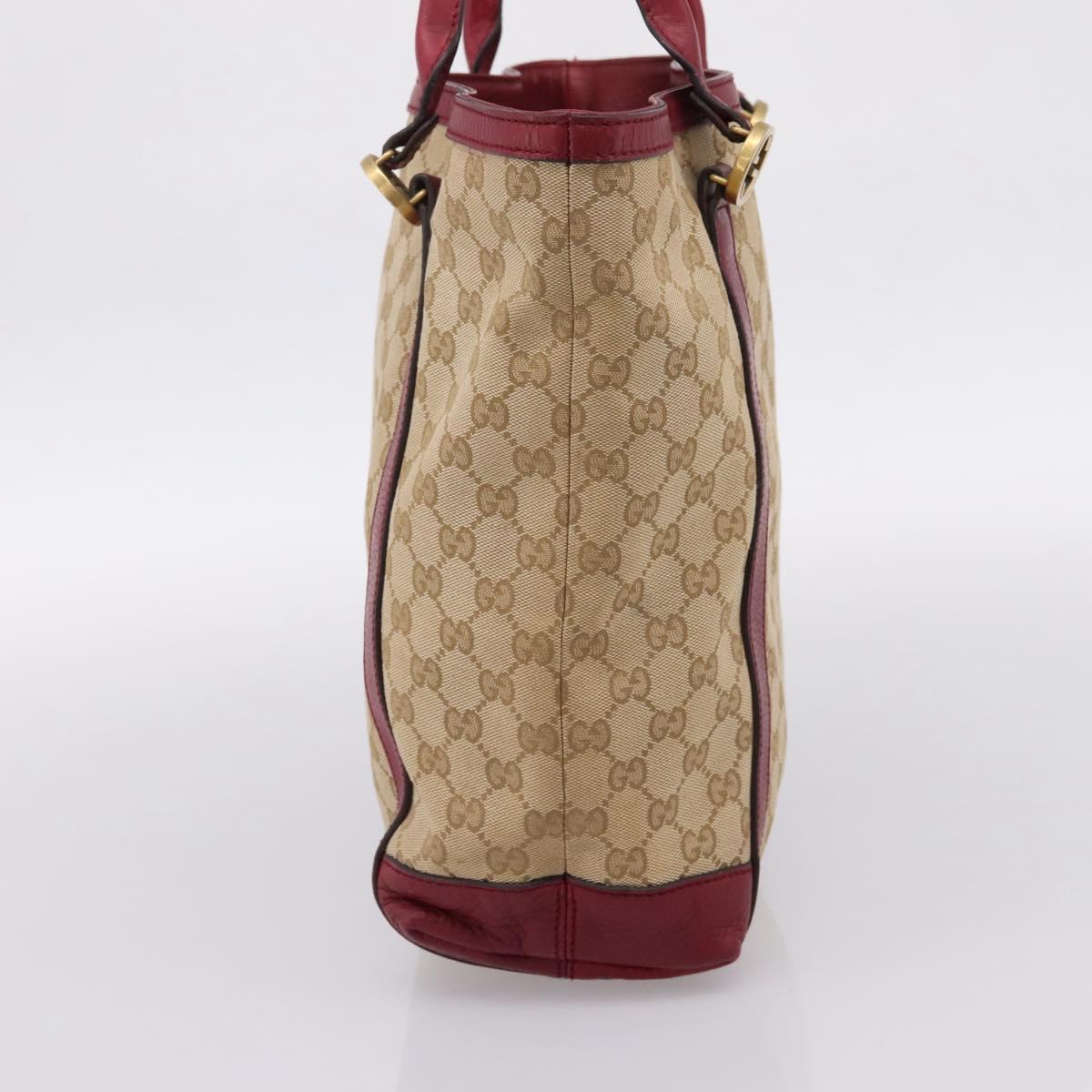GUCCI GG Canvas Miss GG Tote Bag Beige Gold 342591 Auth 204831