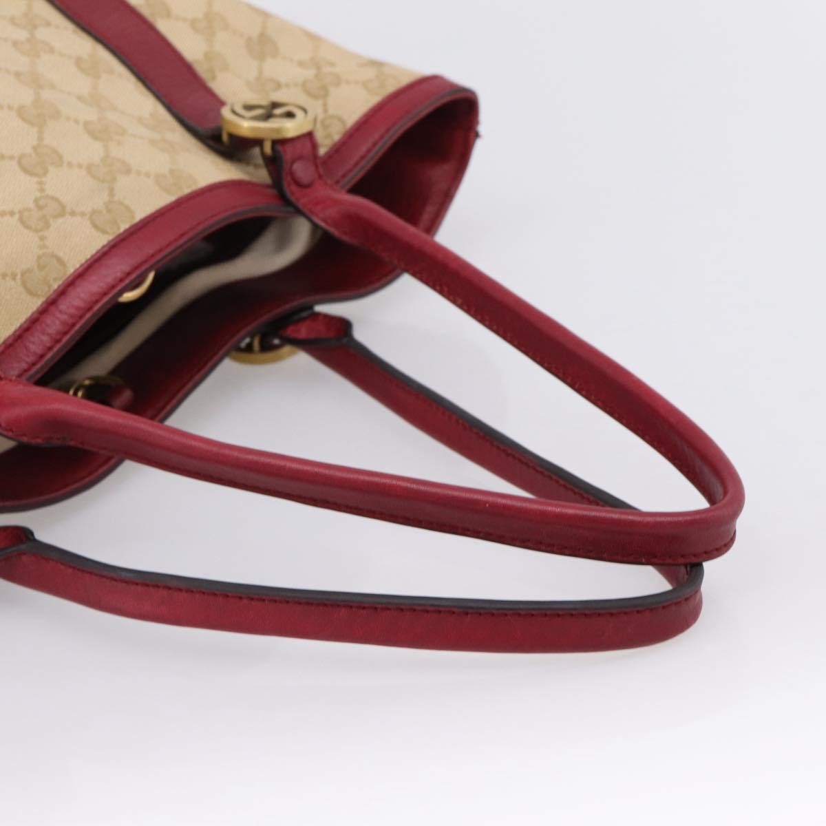 GUCCI GG Canvas Miss GG Tote Bag Beige Gold 342591 Auth 204831