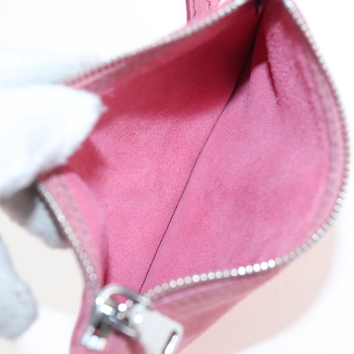 Miu Miu Shoulder Bag Suede Pink Silver Auth 204837A