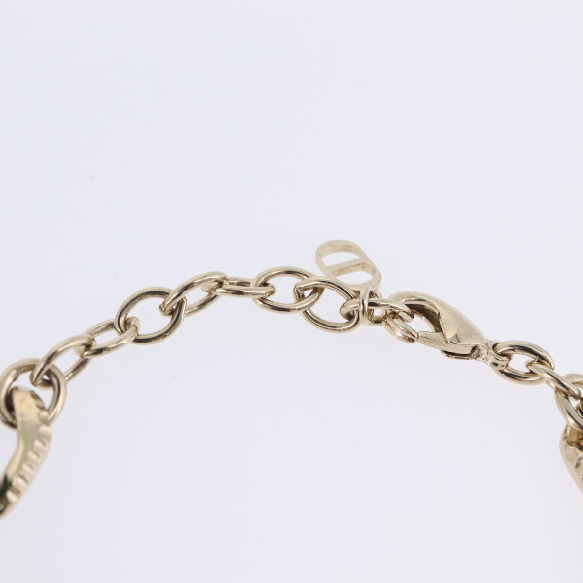 Christian Dior Bracelet metal Green Gold Auth 204841M