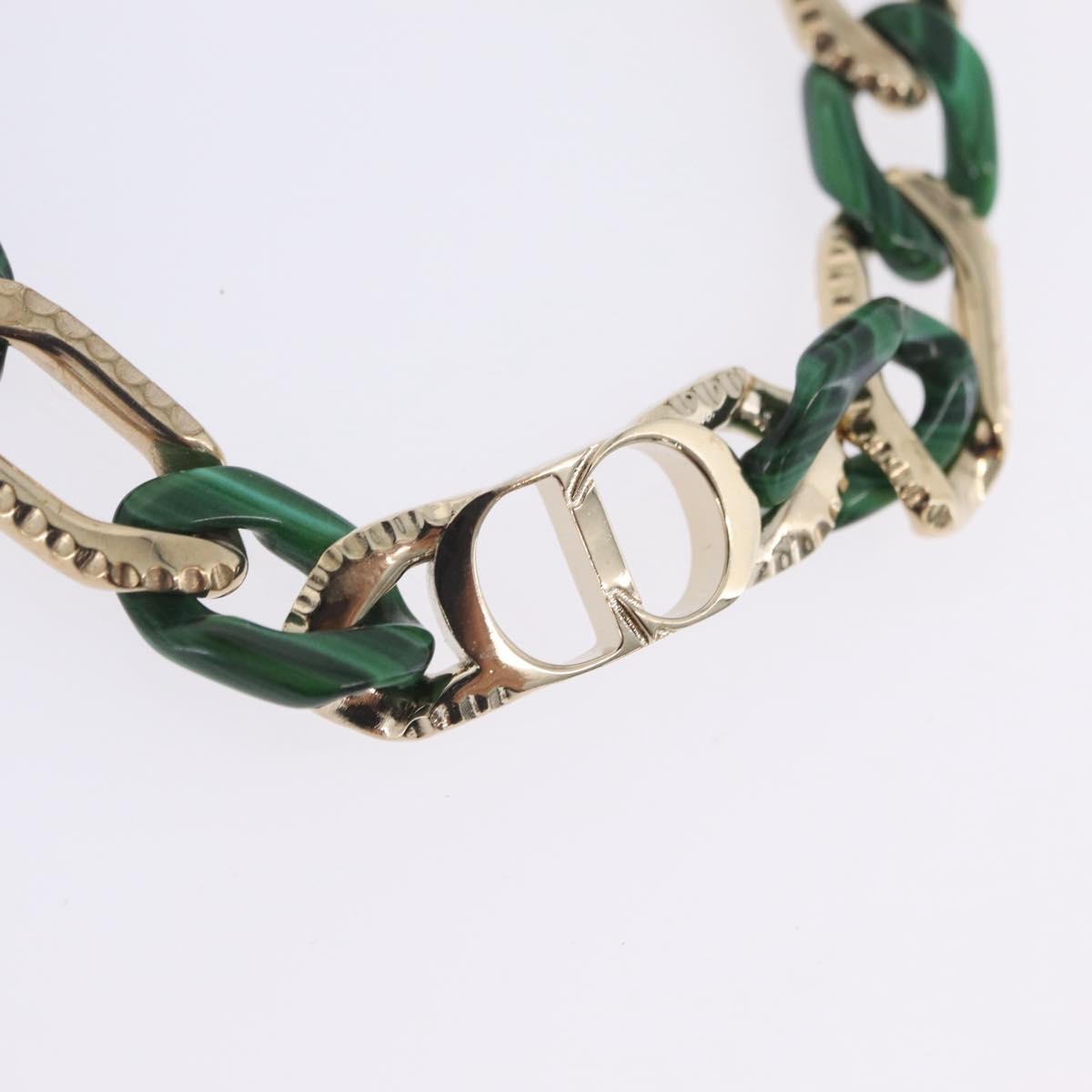 Christian Dior Bracelet metal Green Gold Auth 204841M