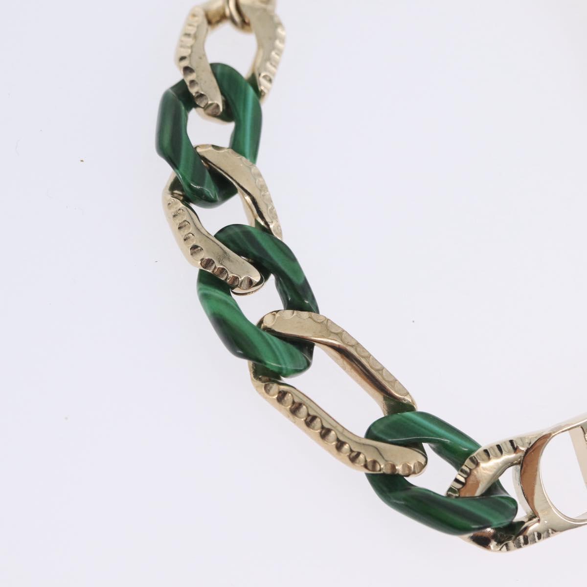 Christian Dior Bracelet metal Green Gold Auth 204841M