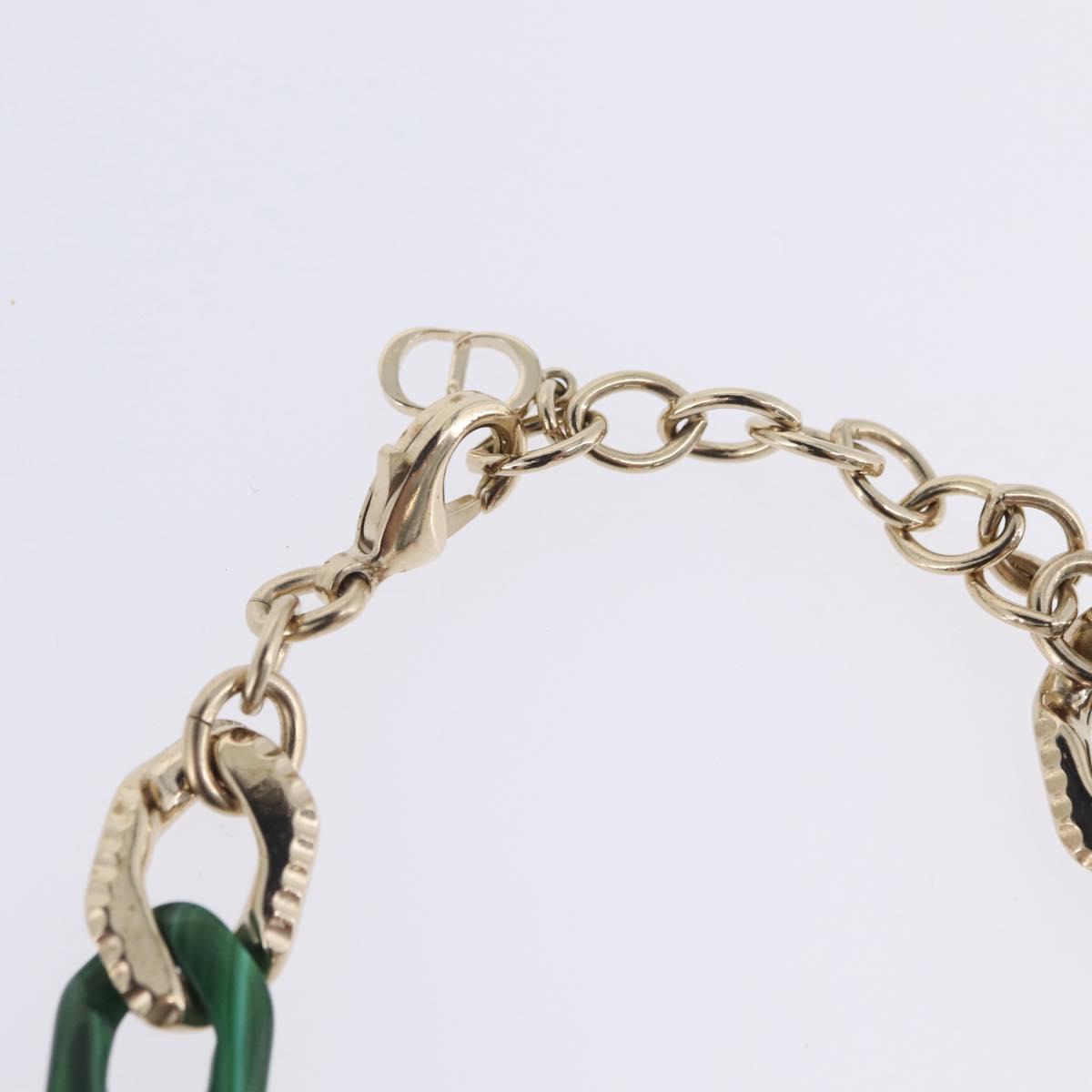 Christian Dior Bracelet metal Green Gold Auth 204841M