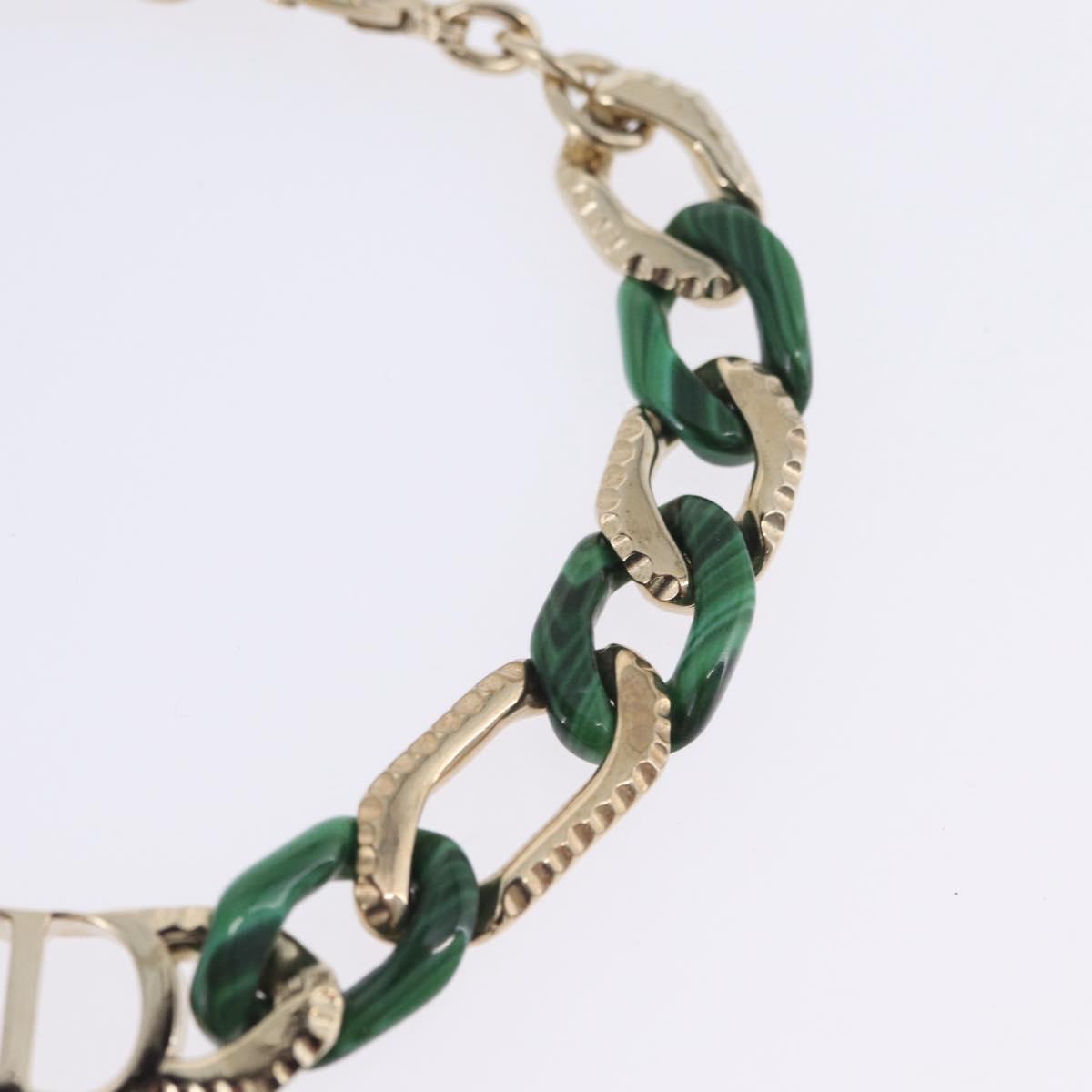 Christian Dior Bracelet metal Green Gold Auth 204841M