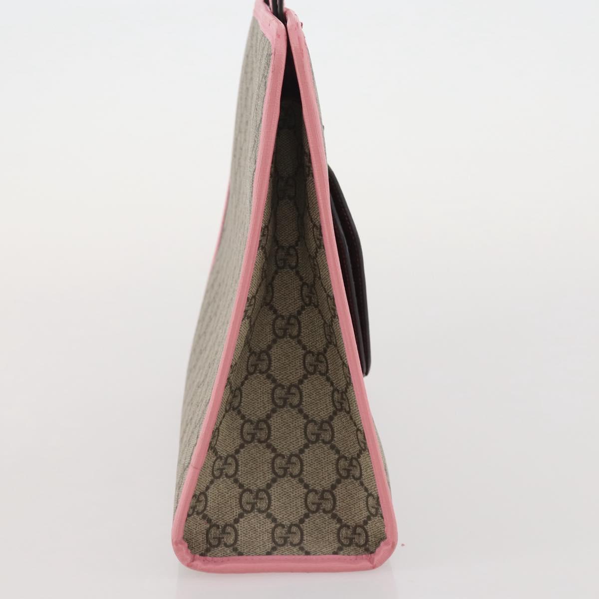 GUCCI GG Supreme Children's Hand Bag PVC Beige 630589 Auth 204842A